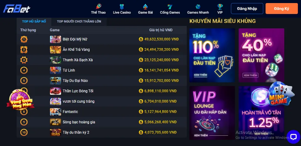 Hỗ Trợ Thanh Toán 96win nhà cái